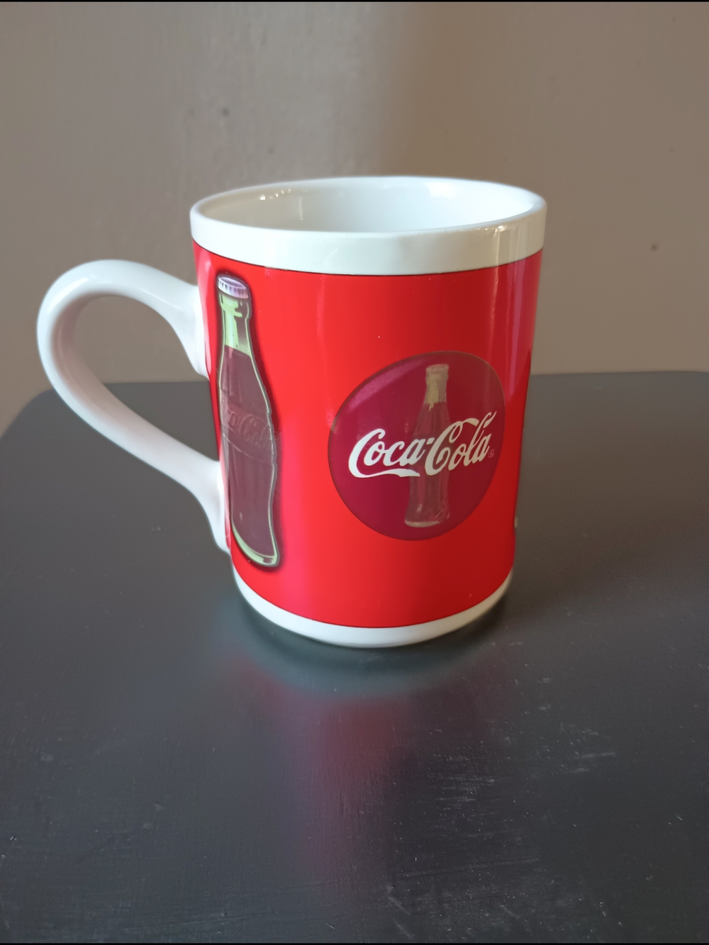 Coca Cola 1996 Gibson 12oz Mug Coffee Cup Cocoa Red Logo Bottle Vintage Classic
